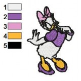 Daisy Duck Thinking Embroidery Design